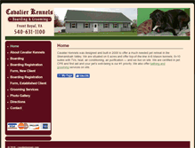 Tablet Screenshot of cavalierkennels.com
